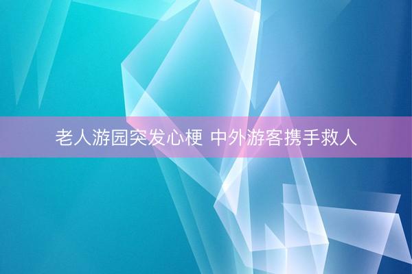 老人游园突发心梗 中外游客携手救人