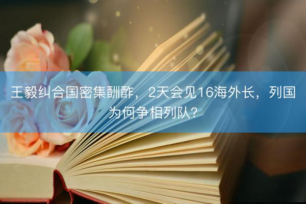 王毅纠合国密集酬酢，2天会见16海外长，列国为何争相列队？