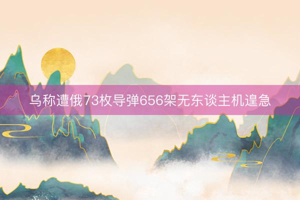 乌称遭俄73枚导弹656架无东谈主机遑急