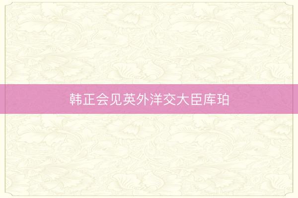 韩正会见英外洋交大臣库珀