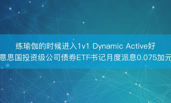 练瑜伽的时候进入1v1 Dynamic Active好意思国投资级公司债券ETF书记月度派息0.075加元