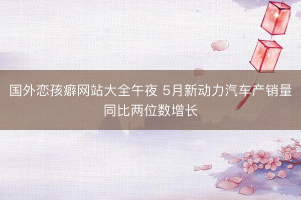 国外恋孩癖网站大全午夜 5月新动力汽车产销量同比两位数增长