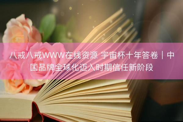 八戒八戒WWW在线资源 宇宙杯十年答卷|中国品牌全球化迈入时期信任新阶段